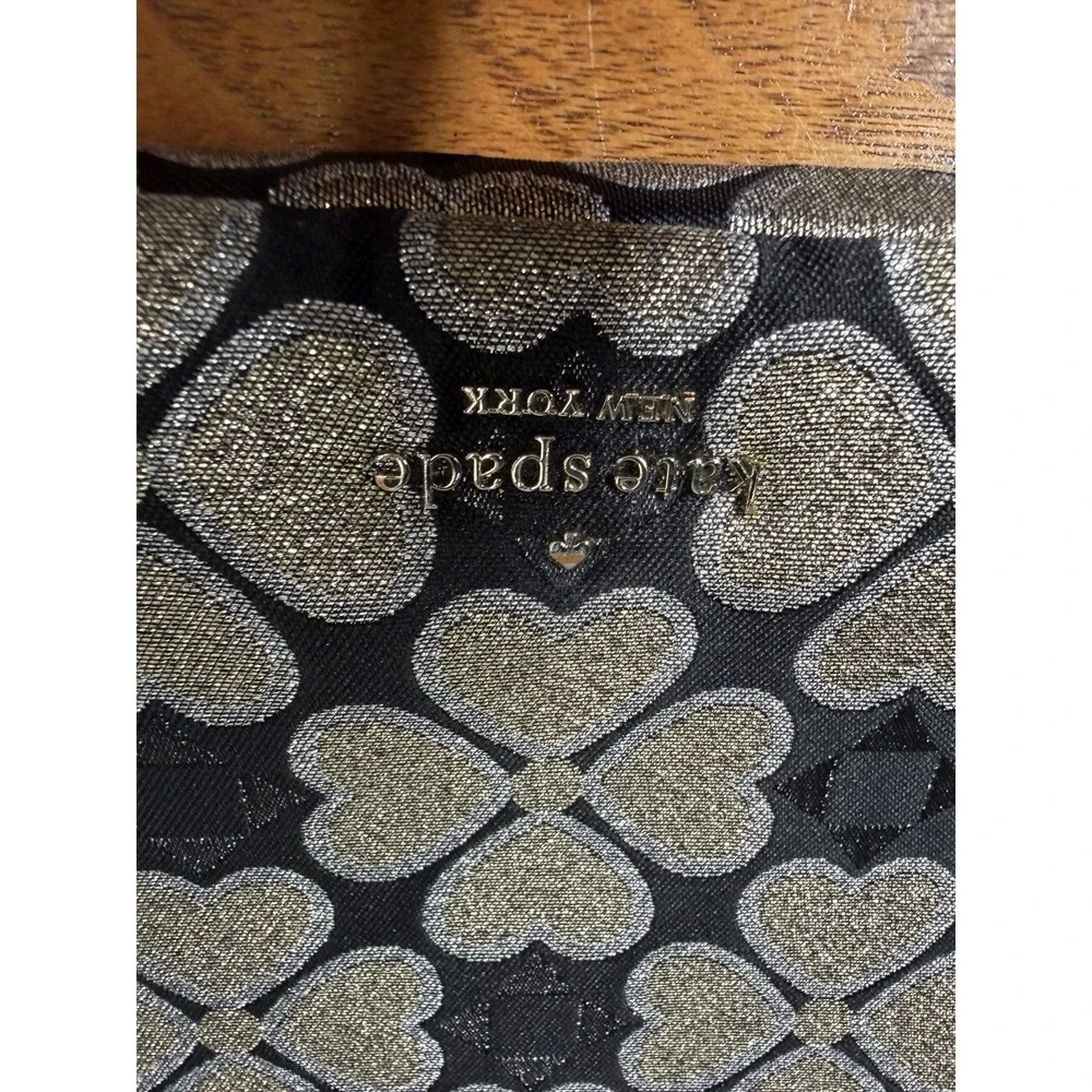 Kate Spade Odette Universal Laptop Sleeve Jacquard Gold Black  15